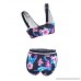 American Trends Womens Plus Size High Waist Two Piece Bikini Padded Push Up V Neck Swimsuit Cute Retro Bathing Suit Black Flower B07B8L6L23